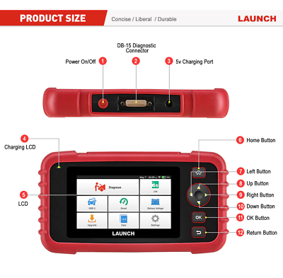 LAUNCH X431 CRP129X OBD2 Scanner Auto Code Reader Diagnostic Tools TMPS Automotive Scanner Obd2 Diagnostic Tool Professional