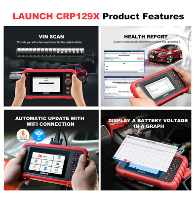 LAUNCH X431 CRP129X OBD2 Scanner Auto Code Reader Diagnostic Tools TMPS Automotive Scanner Obd2 Diagnostic Tool Professional