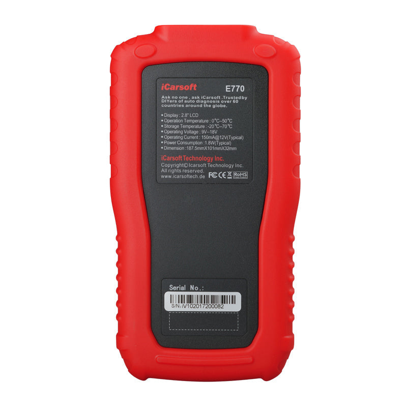 iCarsoft E770 ABS+SRS+OIL+BLD+OBD II car diagnostic tool