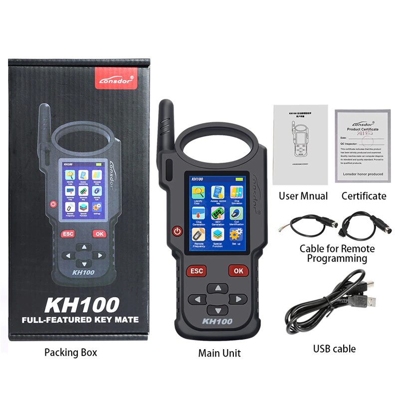 LONSDOR KH100+ Hand-Held Remote Key Programmer key/simulate/ generate chip/generate remote