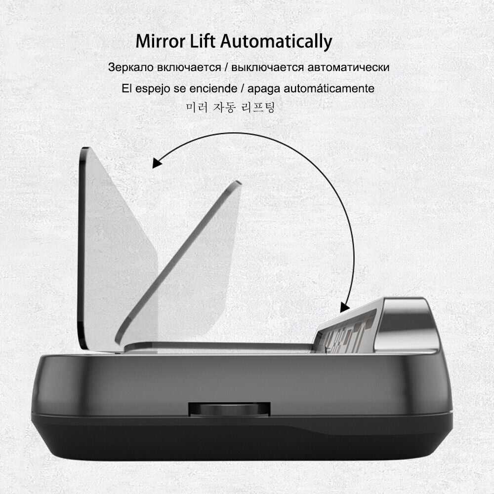 Mirror HUD MX20 Head Up Display OBD2 Winshield Speedometer RPM Speed Projector