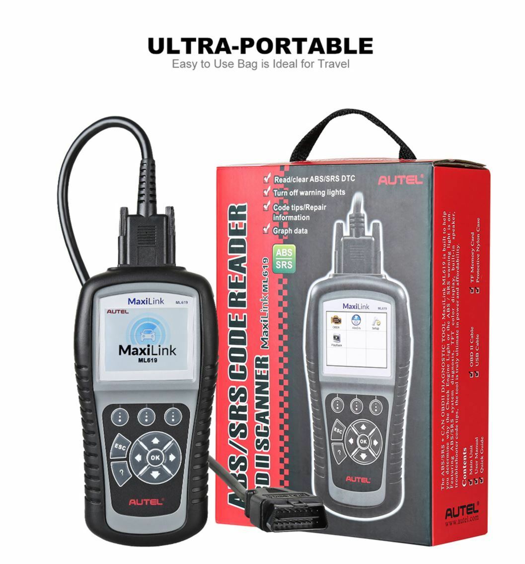 AUTEL ML619 ABS AIRBAG Diagnostic Auto Car Scanner Fault Code Reader Tool AL619