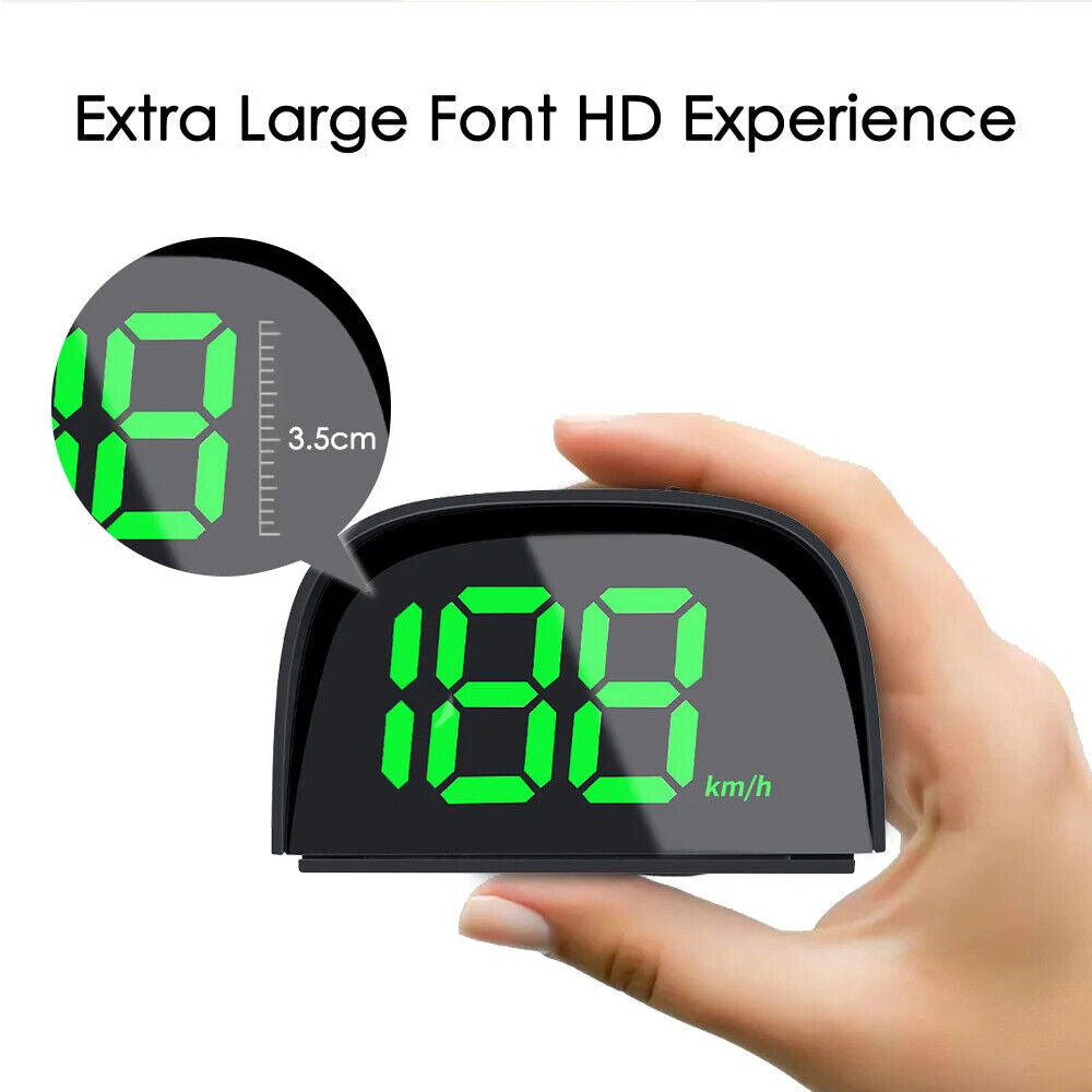 New GPS HUD Digital Speedometer Display 2-Color Plug and Play Big Font Car