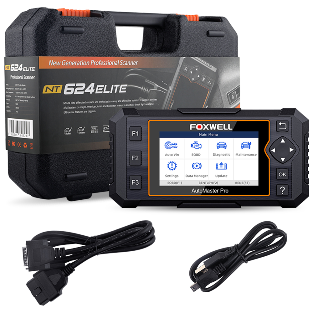 Foxwell NT624 Elite OBD2 EOBD Automotive Scanner Full System Diagnostic Oil EPB - Auto Lines Australia