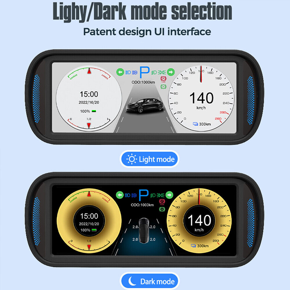 Model 3 Y HUD Screen 6.8'' Dashboard Cluster Instrument Speedometer HD LCD Meter