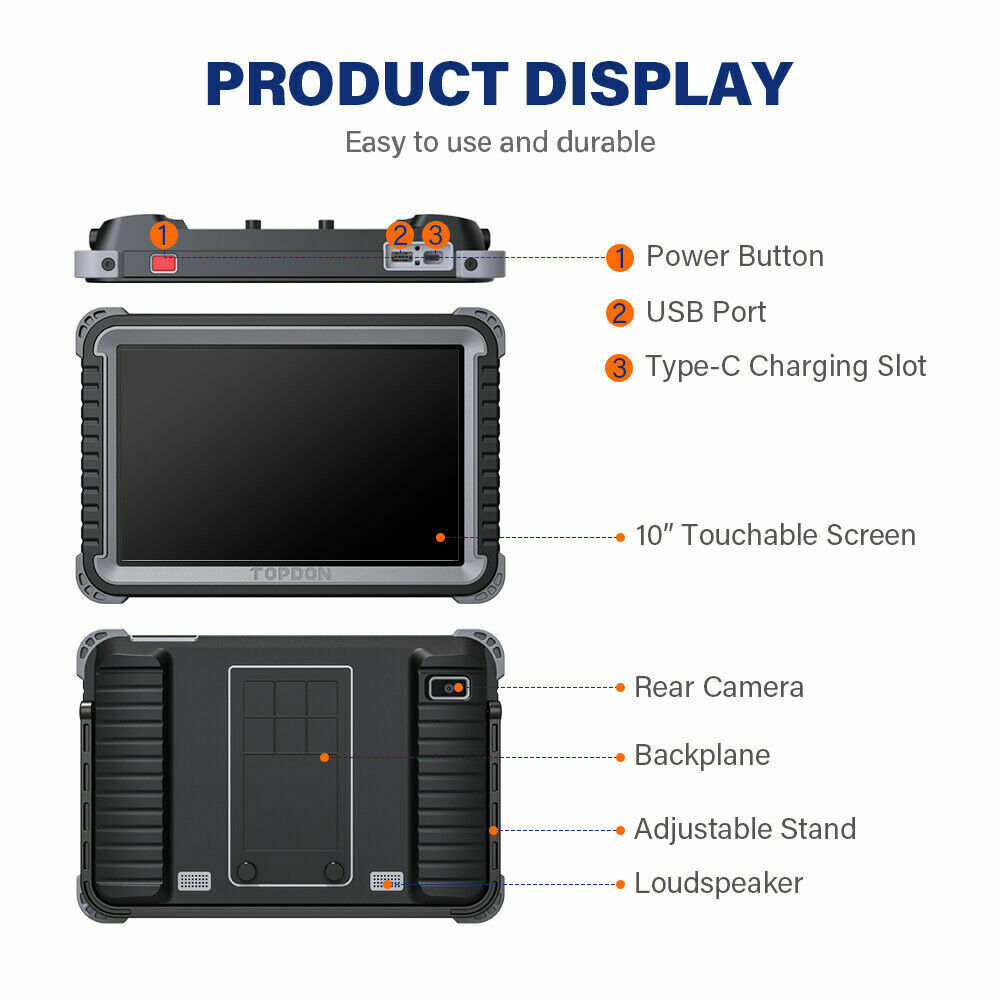 TOPDON Phoenix Plus All System Diagnostic Scanner OBD2 Code Reader ECU Coding