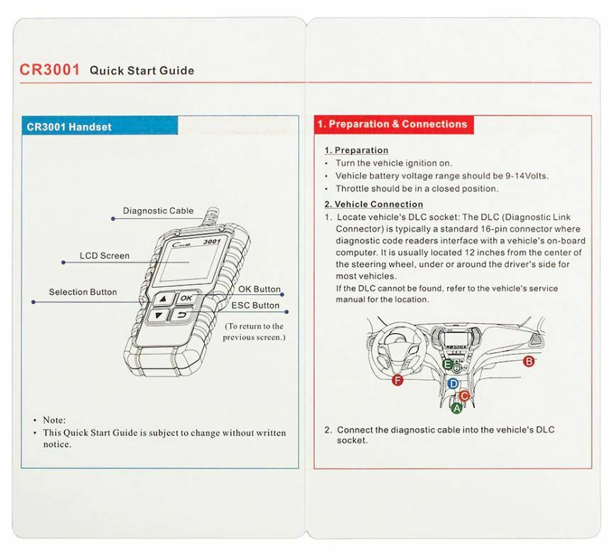 LAUNCH CR319 OBD2 Car Engine Fault Code Reader Diagnostic Scanner Scan Tool OBD