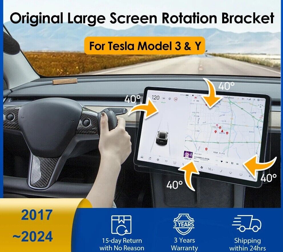 For Tesla Screen Rotation Bracket Model 3 Y Accessories GPS Navigation Rotating