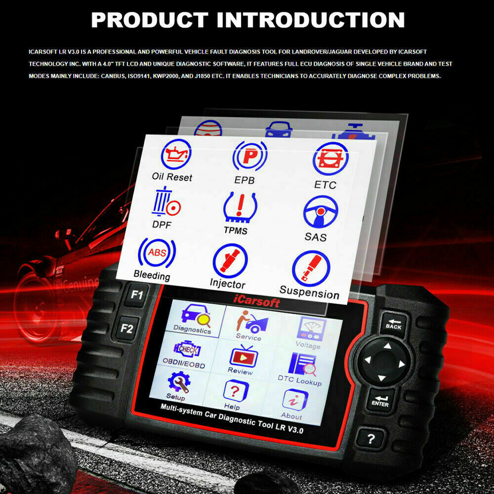 iCarsoft LR V3.0 For RANGE ROVER LANDROVER JAGUAR OBD2 Diagnostic Tool Scanner - Auto Lines Australia