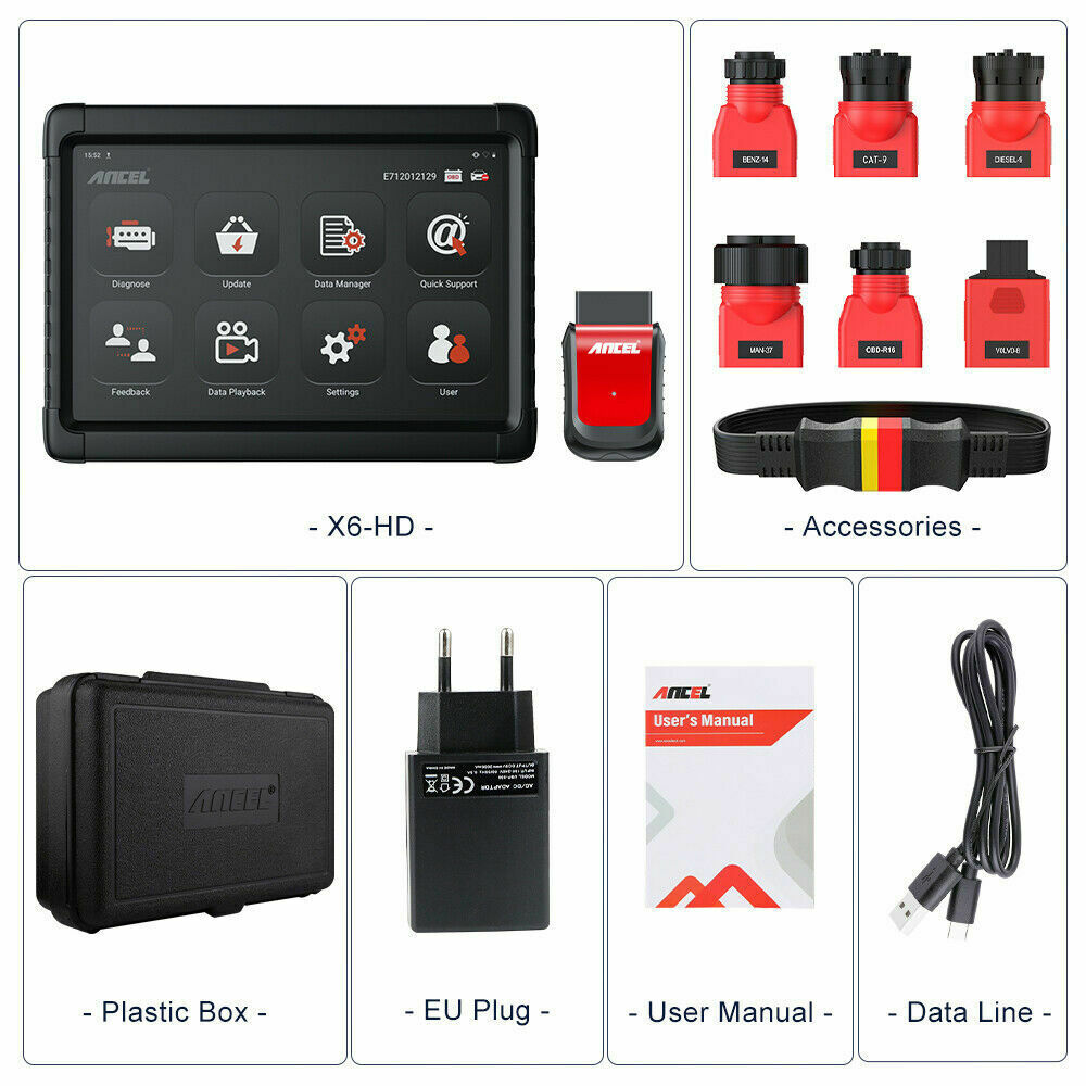 Heavy Duty Truck Diagnostic Tools Bluetooth Scanner All System DPF ECU Oil Reset