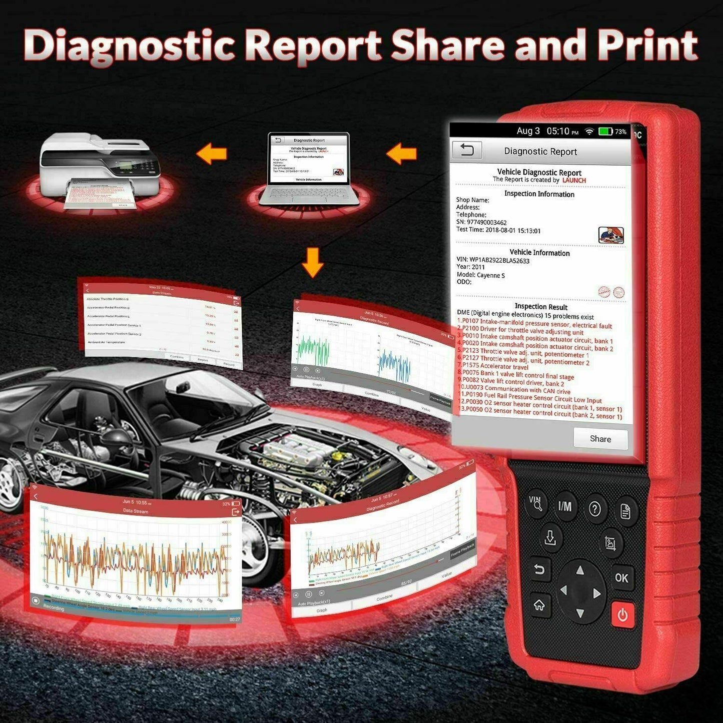 LAUNCH X431 CRP429C OBD2 Scanner Car ABS Engine Code Reader Diagnostic Scan Tool