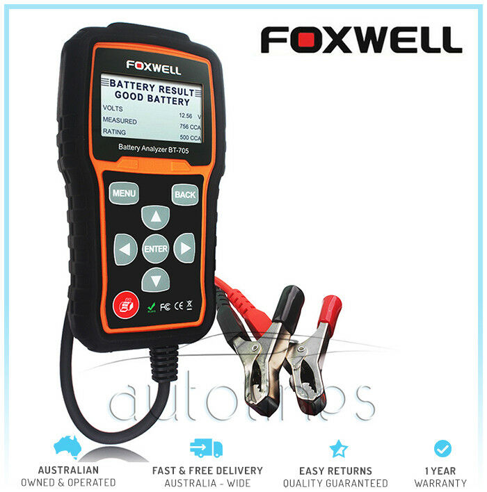 Foxwell BT705 Car Battery Load Tester & Charging System Analyzer 100-2000 CCA AU