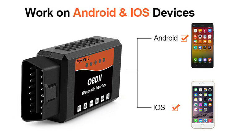 FOXWELL ELM327 OBDII WiFi Car Fault Code Diagnostic Scanner Tool iPhone Android