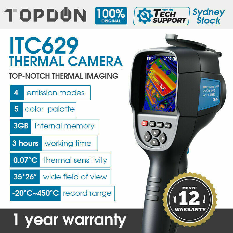 TOPDON ITC629 Handheld IR Thermal Imaging Camera Digital Display High Infrared