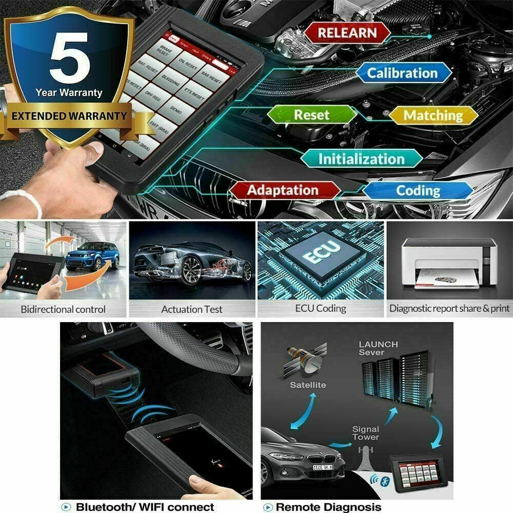 LAUNCH X431 PAD3 OBD2 Scanner Bidirectional Diagnostic Tool ECU Key Coding