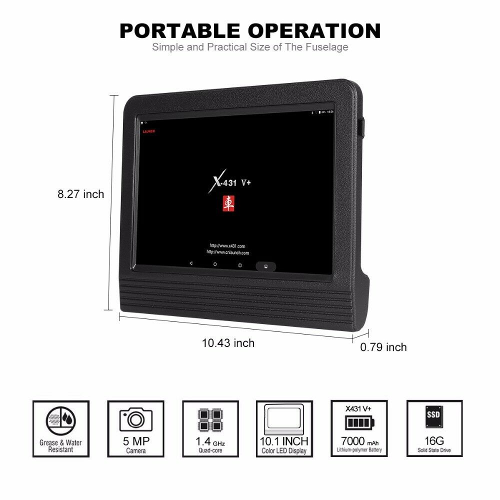 LAUNCH X431 Tablet & HD3 Heavy Duty Truck Module 24V Diesel Diagnostic Scanner