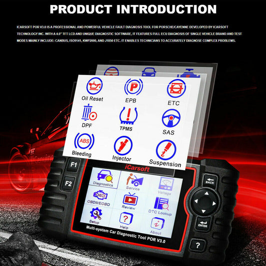 Genuine iCarsoft POR V3.0 Fault Diagnostic Tool Scanner For Porsche / Cayenne