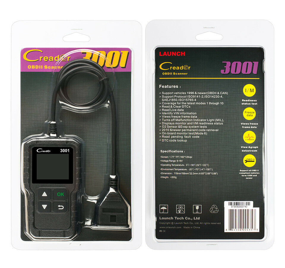 LAUNCH CR319 OBD2 Car Engine Fault Code Reader Diagnostic Scanner Scan Tool OBD