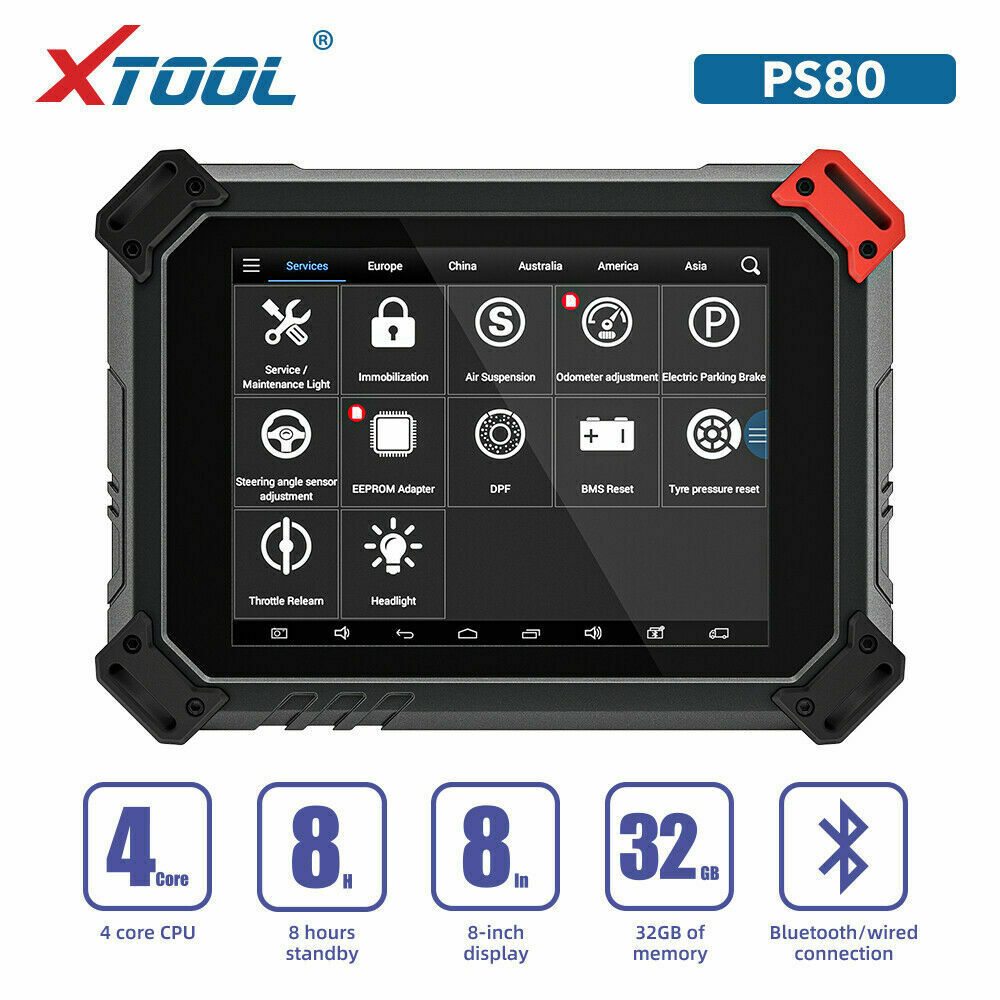 XTOOL PS80 OBD2 Full System Diagnostic tool EEPROM Adapter ECU Coding for Benz