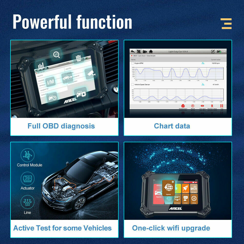 Ancel V6 OBD2 Scanner Car Code Reader Full System