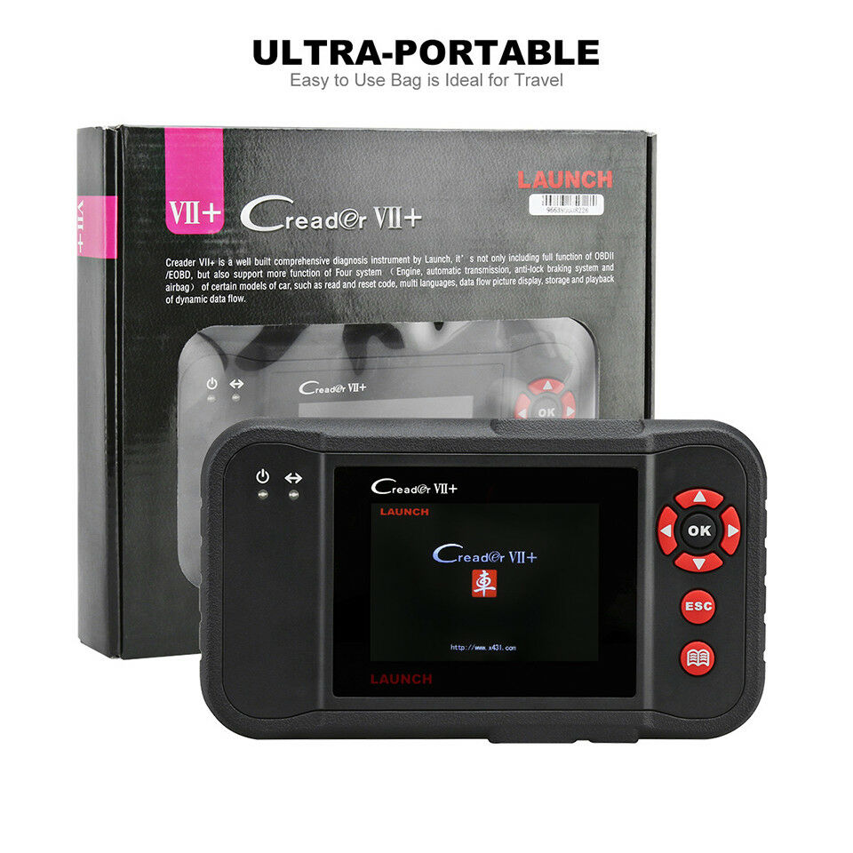 Launch Creader VII+ OBD2 Car Diagnostic Scanner Engine SRS ABS Transmission