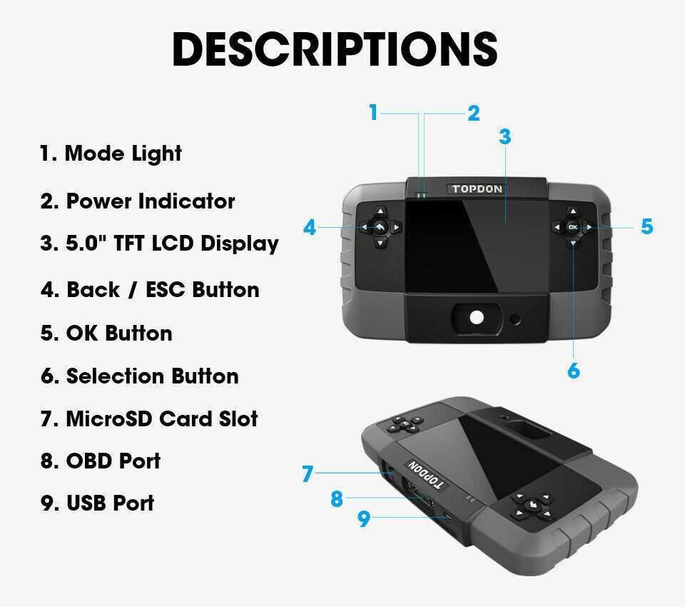 TOPDON T-NINJA1000 Key Programming Diagnostic Tool Car Scanner IMMO PK IM608 - Auto Lines Australia