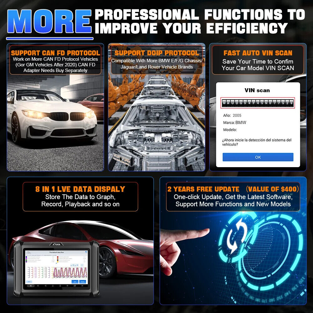 XTOOL X100 PADS Update Ver Of X100 PLUS Car Read Pin Code OBD2 Diagnostic Scan