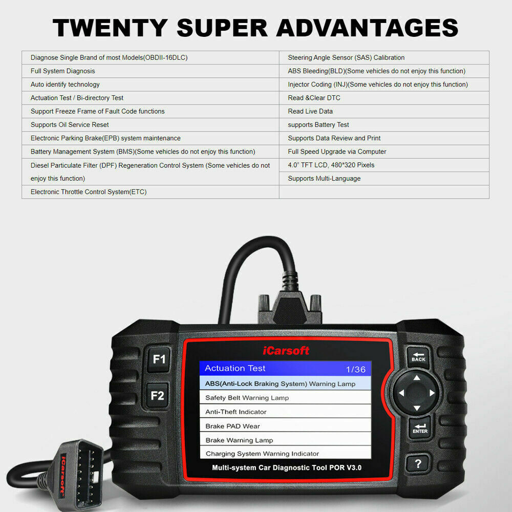 Genuine iCarsoft POR V3.0 Fault Diagnostic Tool Scanner For Porsche / Cayenne