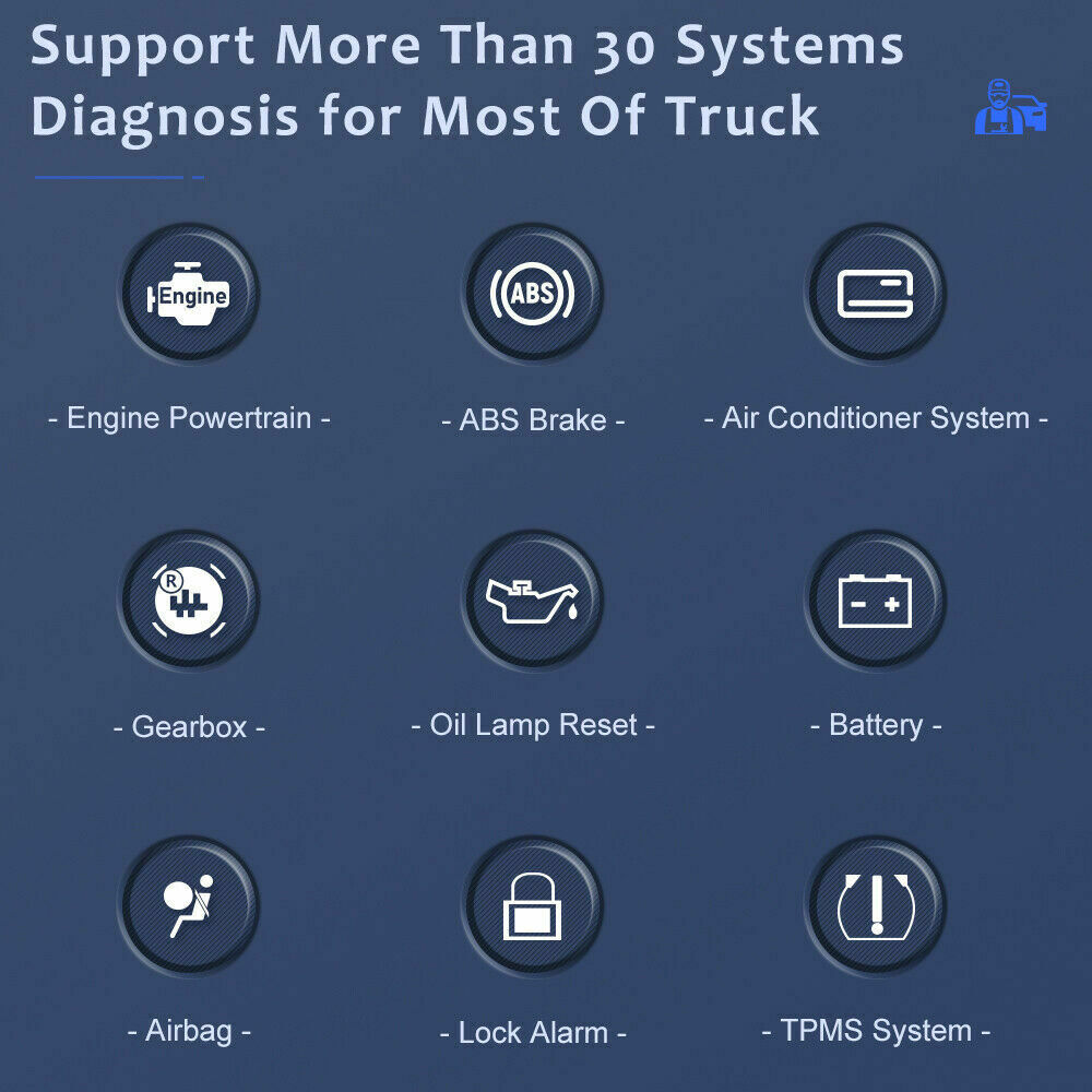 Heavy Duty Truck Diagnostic Tools Bluetooth Scanner All System DPF ECU Oil Reset