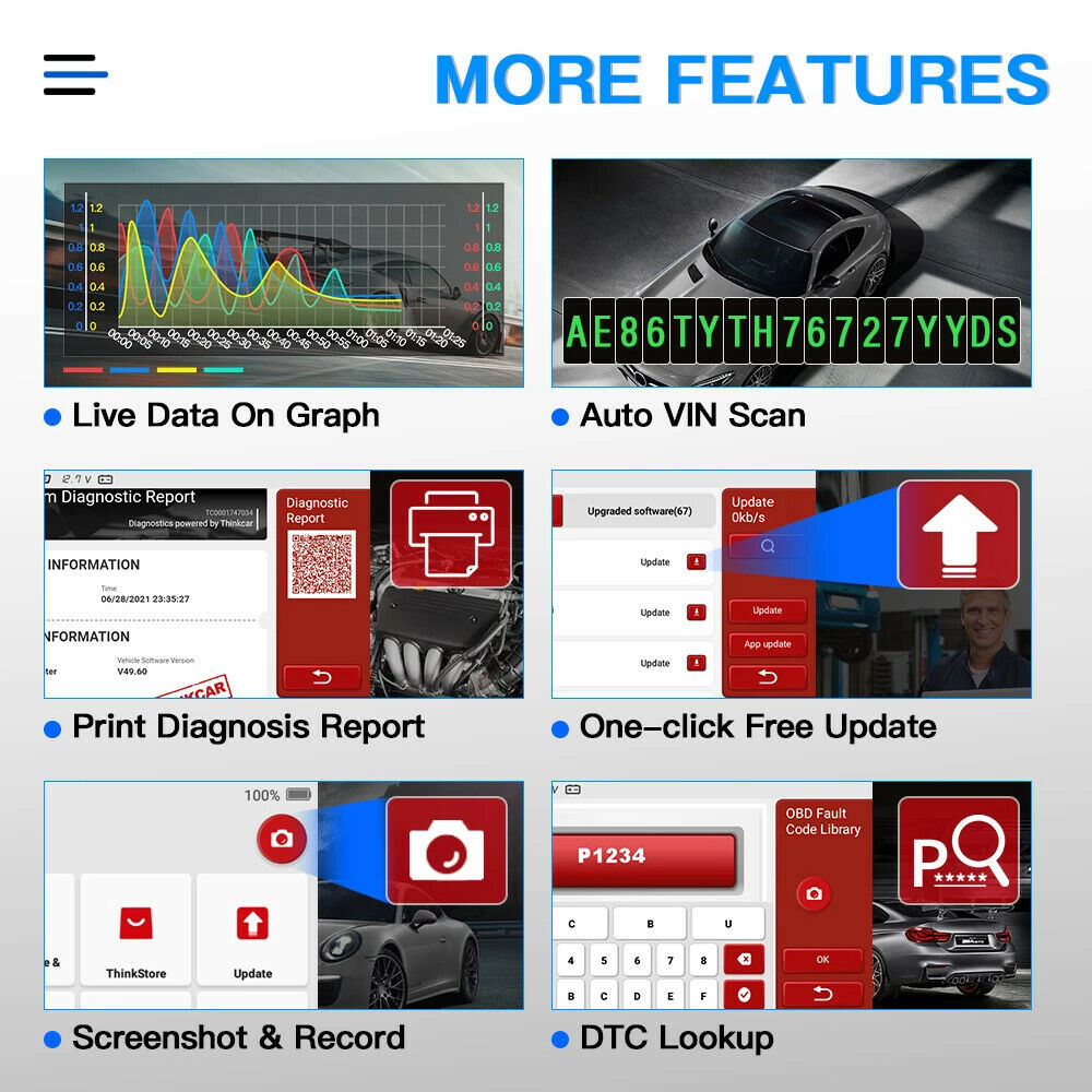 Thinkcar Thinkscan Plus S6 Professional Automotive Scanner ABS SRS AT ENG Scan O