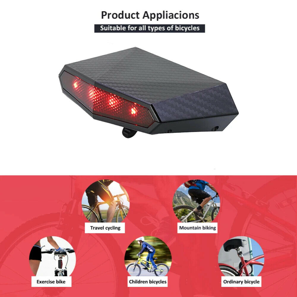 VJOYCAR Global 4G Bike GPS Tracker Tail Lamp Bicycle Alarm System GPS Locator