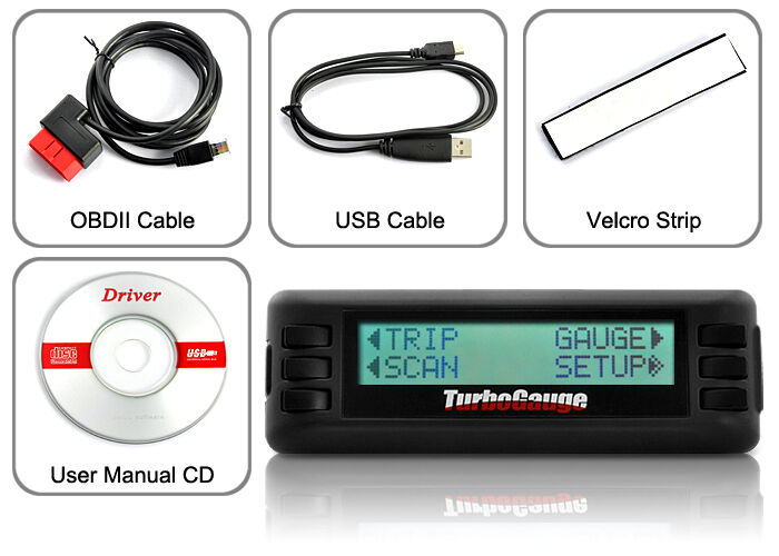 TurboGauge IV ScanGauge 2 OBD2 Auto Scan Tool Digital Gauge Car Trip Computer