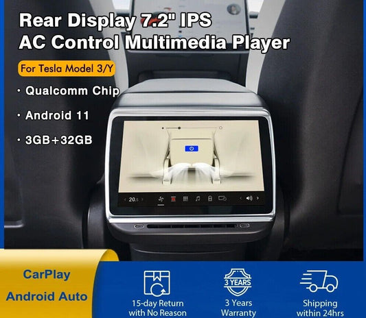 New Premier Rear Display for Tesla 7.2 / 7 inches Multimedia Player