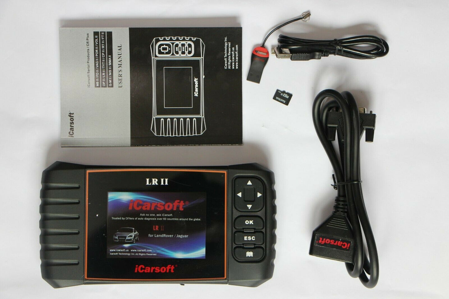 iCarsoft LR II Fits Land Rover & Jaguar OBD2 Diagnostic Code Reset Scanner Tool