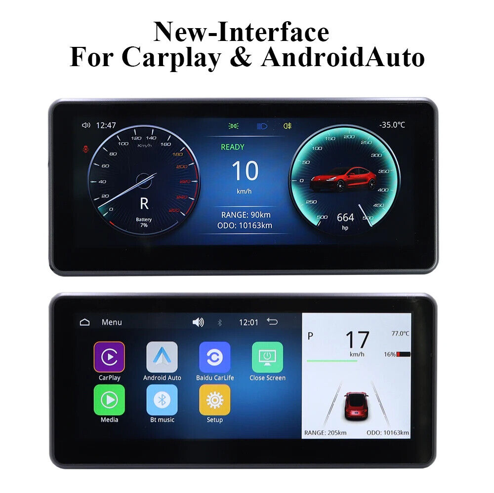 For Tesla Aaccessories Model 3 Y Digital Dashboard Head Up Display Carplay