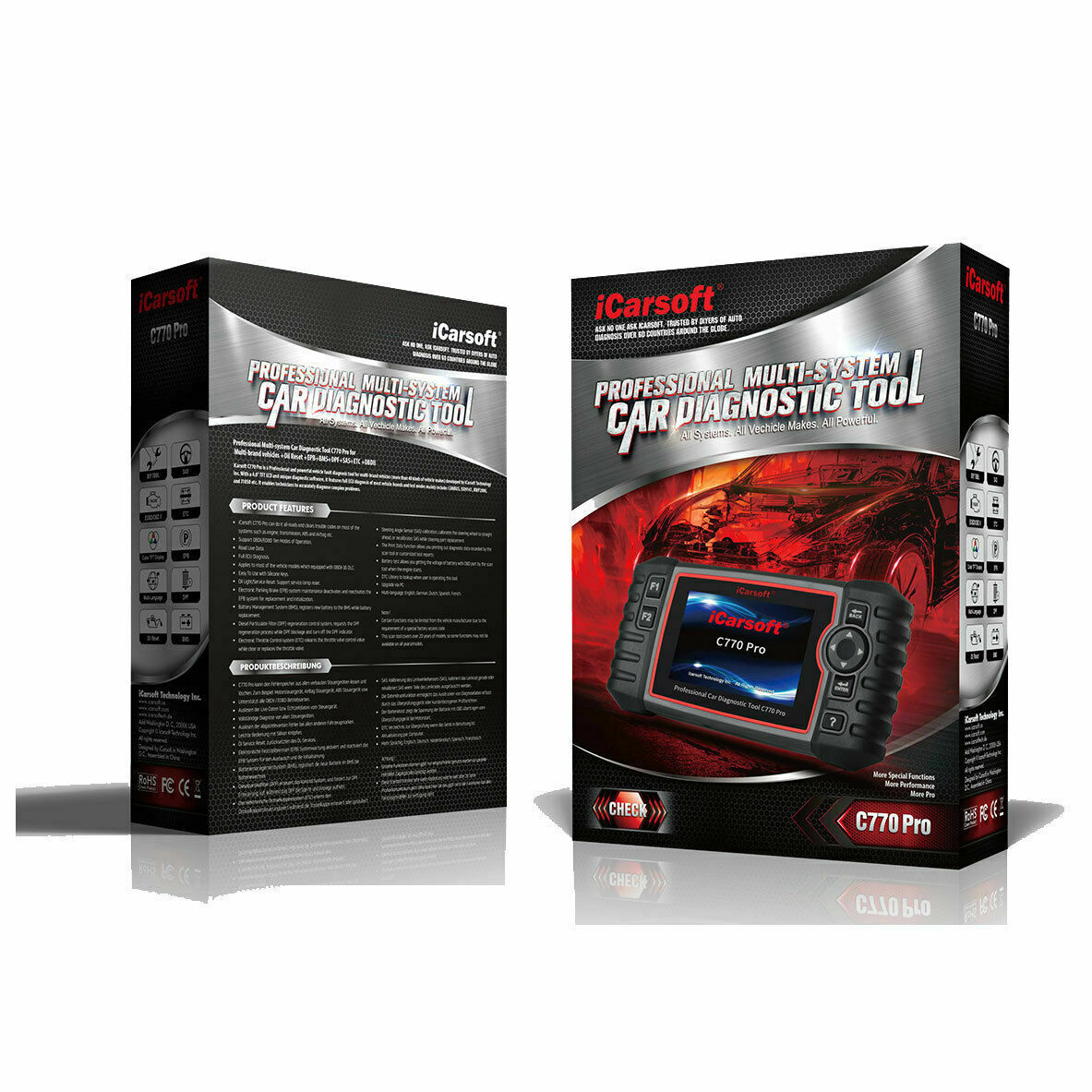 iCarsoft C770 Pro Multi-Systems Diagnostic Scan Tool for Multi-Brand Vehicles - Auto Lines Australia