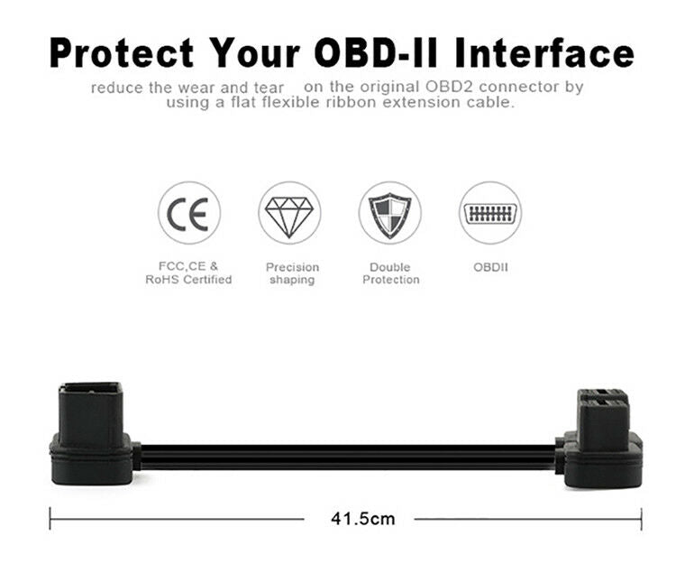 OBD2 Extension Cable 16Pin Male To Dual Female Diagnostic Connector Adapter 30