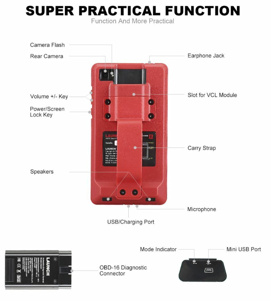 LAUNCH X431 PROS MINI OBD2 Engine Fault Diagnostic Scan Auto Code Reader Tool