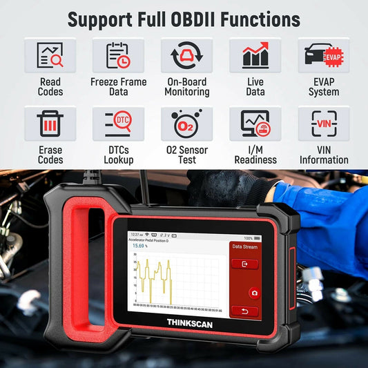 THINKCAR Thinkscan Plus S7 OBD2 Scanner Multi System Scan SAS SRS DPF Reset OBD2