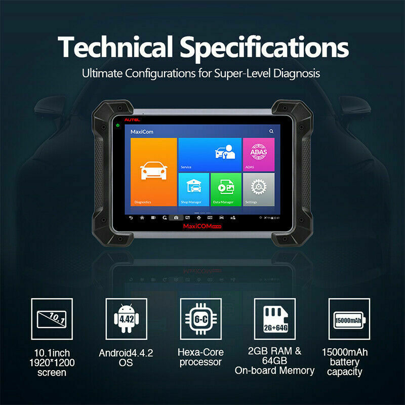 Autel MaxiCom MK908 Bluetooth Diagnostic ALL System ECU Coding Auto Scanner Tool - Auto Lines Australia