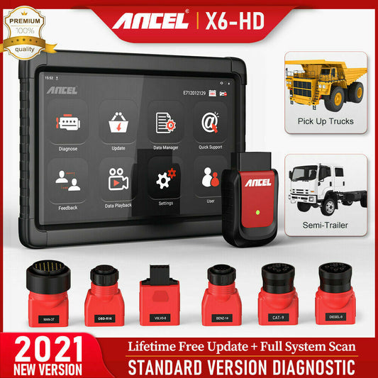 Heavy Duty Truck Diagnostic Tools Bluetooth Scanner All System DPF ECU Oil Reset