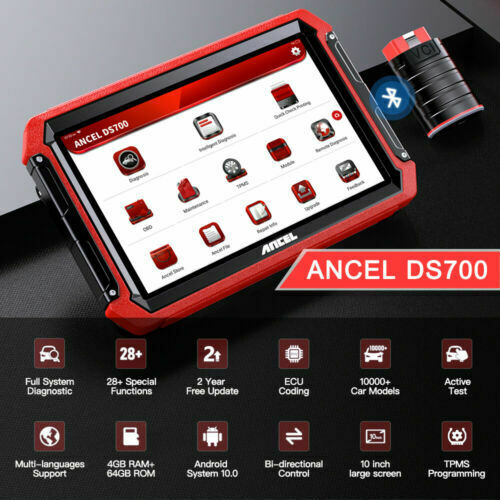 ANCEL DS600 ECU Key Coding BMS Injector Diagnostic Tool - Car's OBD2 USA