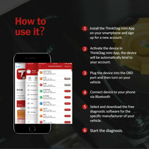 Thinkdiag mini Full Systems Auto Scanner OBD2 Code Reader Car Diagnostic Tool AU - Auto Lines Australia