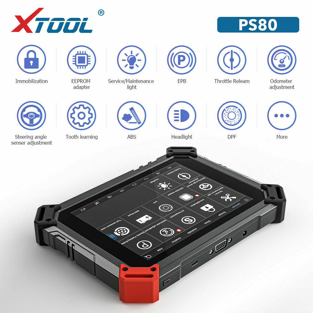 XTOOL PS80 OBD2 Full System Diagnostic tool EEPROM Adapter ECU Coding for Benz