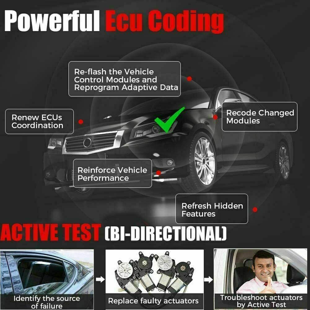 LAUNCH X431 PAD3 OBD2 Scanner Bidirectional Diagnostic Tool ECU Key Coding