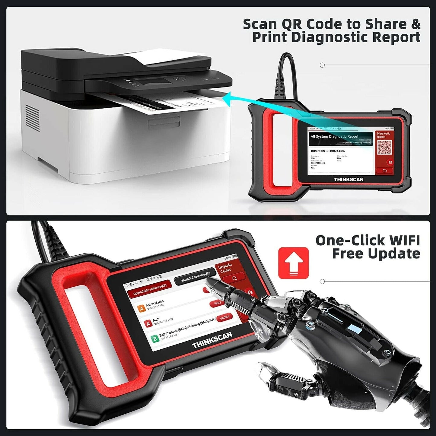 THINKCAR Thinkscan Plus S7 OBD2 Scanner Multi System Scan SAS SRS DPF Reset OBD2