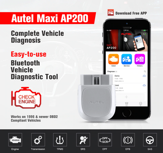 Autel AP200 Bluetooth OBD2 Diagnostic Scan Tool - Car's OBD2 USA