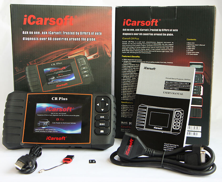 iCarsoft CR PLUS OBD2 Car Engine Fault Diagnostic Scanner Auto Code Reader Tool