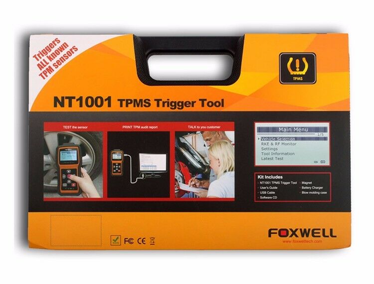 FOXWELL NT1001 TPMS Trigger Tool Sensor Decoder Tyre Pressure Diagnostic Scanner