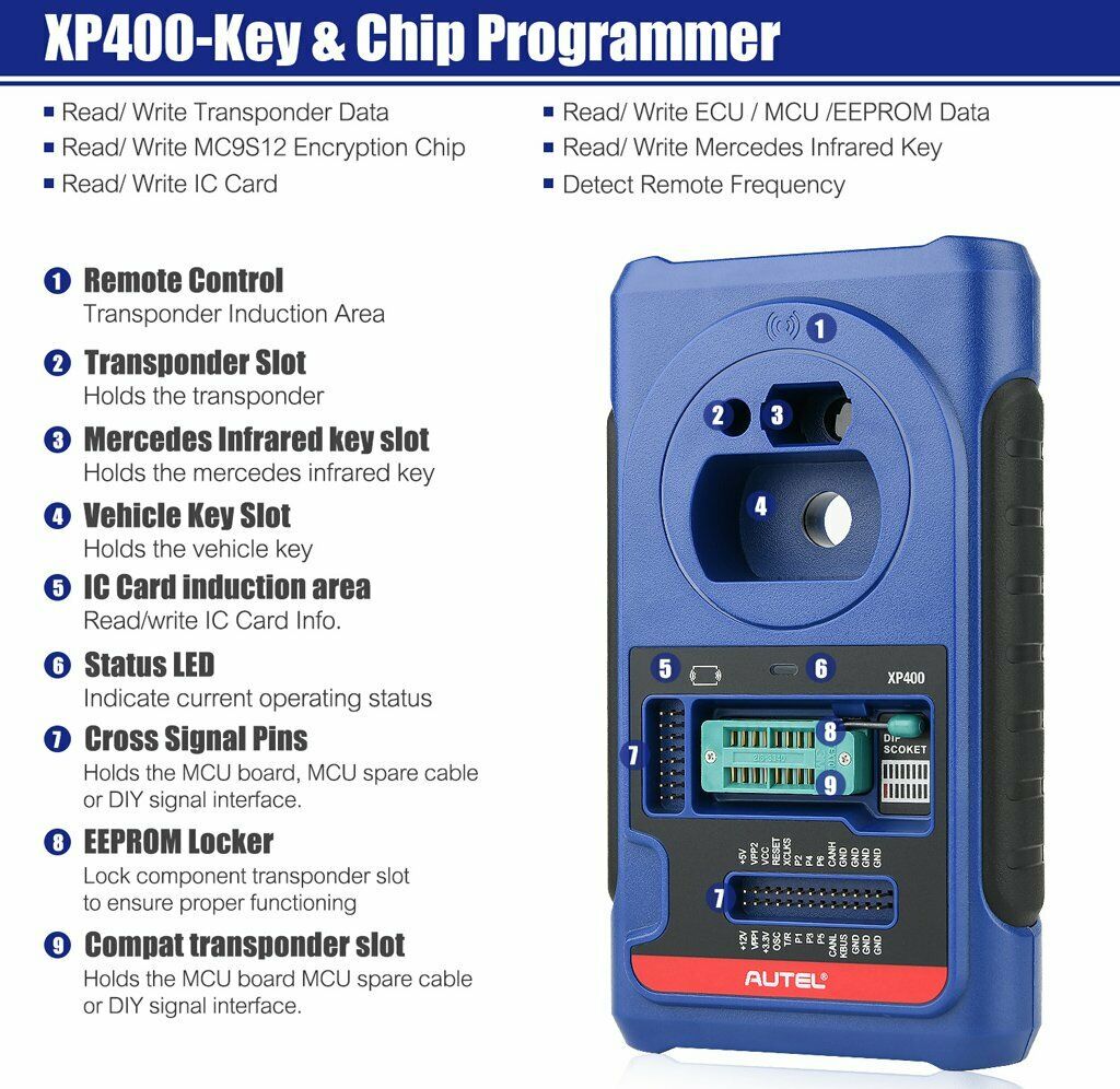 Autel XP400 Key IMMO VCI Programming Auto Car Diagnostic Tool IM508 IM608 IM100 - Auto Lines Australia